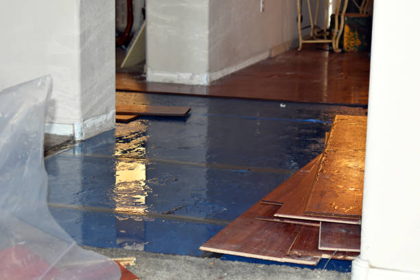 Professional Storm Water Damage Restoration technician working in Loudon, NH